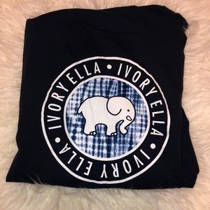 Ivory Ella Long Sleeve Navy Tunic Top